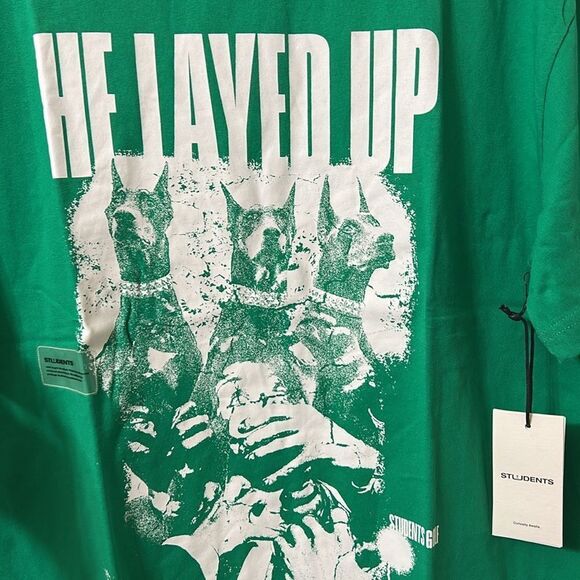 Students Green Cotton T-shirt(Size Medium) - Picture 7 of 7